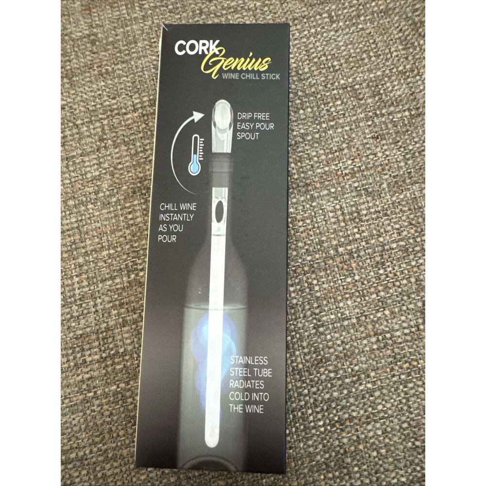 Cork Genius Wine Chill Stick, Made Of Stainless Steel Chill Wine Instantly New